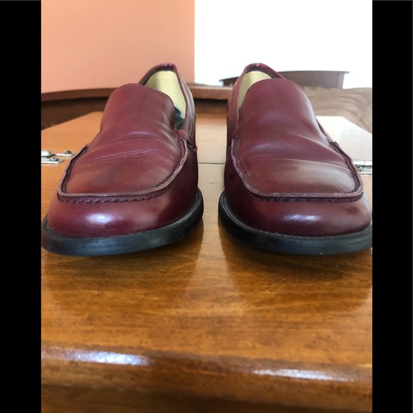 EDDIE BAUER dark red leather loafers - Picture 4 of 7